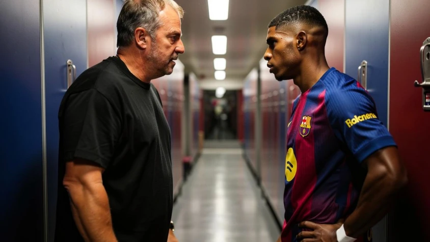 Hansi Flick and Marcus Rashford